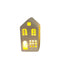 Home Society - Huisje klein met verlichting - Keramiek - Gebroken Wit