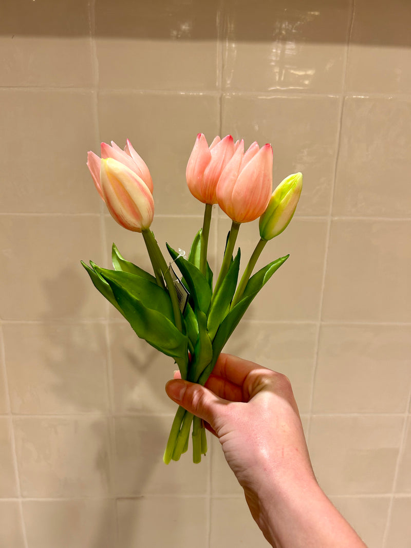 Tulpen Bosje - Kort - Licht Roze