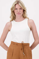 Zusss - Tanktop met Borduur - Off White