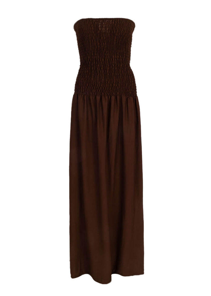 BANDEAU ZOMERJURK SOPHIE – Chocolade Bruin