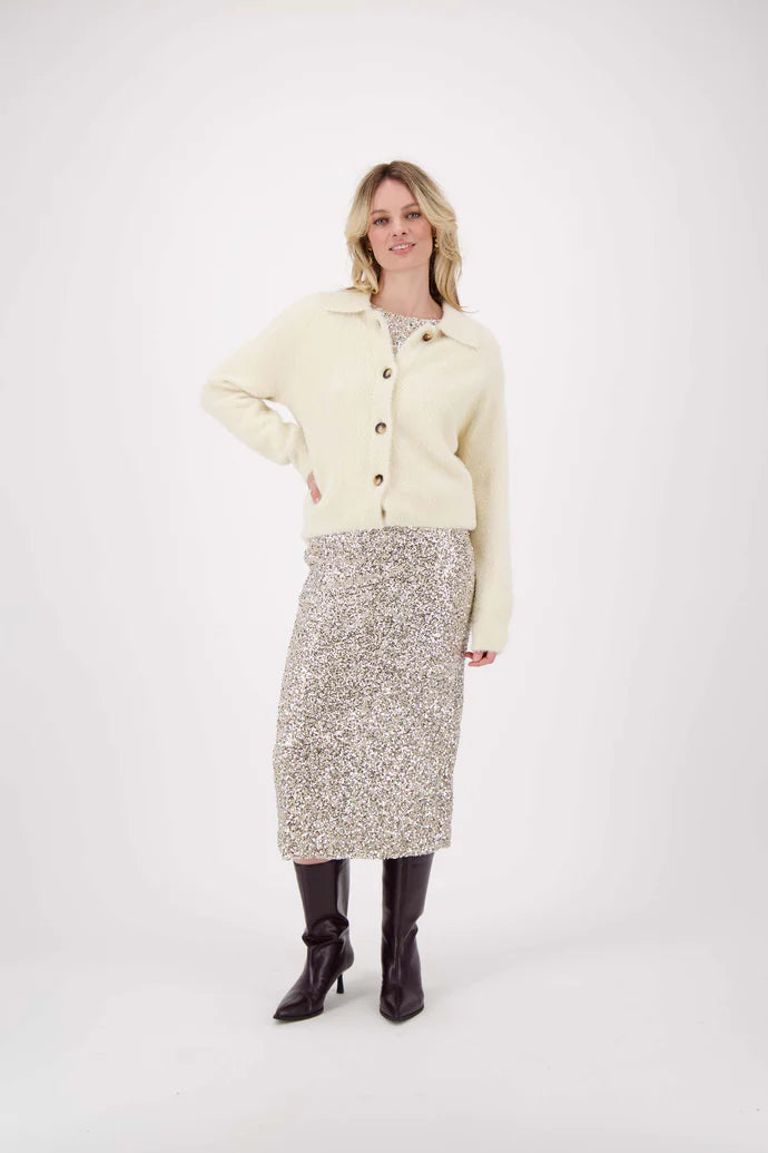 Zusss - Fluffy vestje met polokraag - Kit