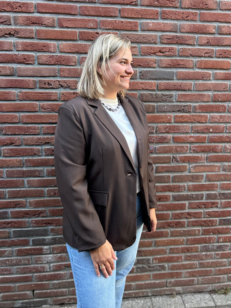 Prachtige Blazer - Chocoladebruin