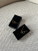 Set Ketting & Armband - Vervlochten Hartjes - Stainless Steel - Goud