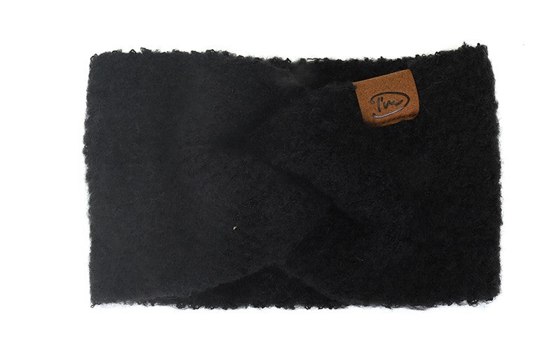 Zachte warme Hoofdband - Zwart