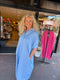 Blouse Jurk met zakken - Blauw