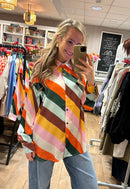 Blouse Nina met multicolor strepen