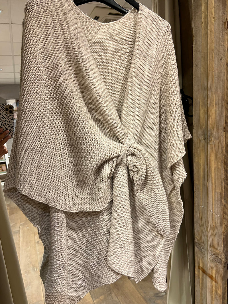 Prachtige Omslagdoek / Poncho / Vest - Beige / Zand