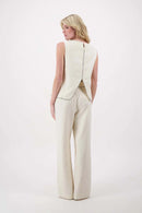 Zusss - Linnen Broek Met Tape Details - Soft Kit