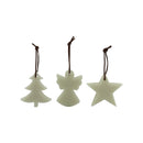 Doosje met 3 ornament wax geurhangers - Christmas - Taupe