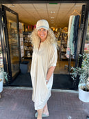 Blouse Jurk met zakken - Beige