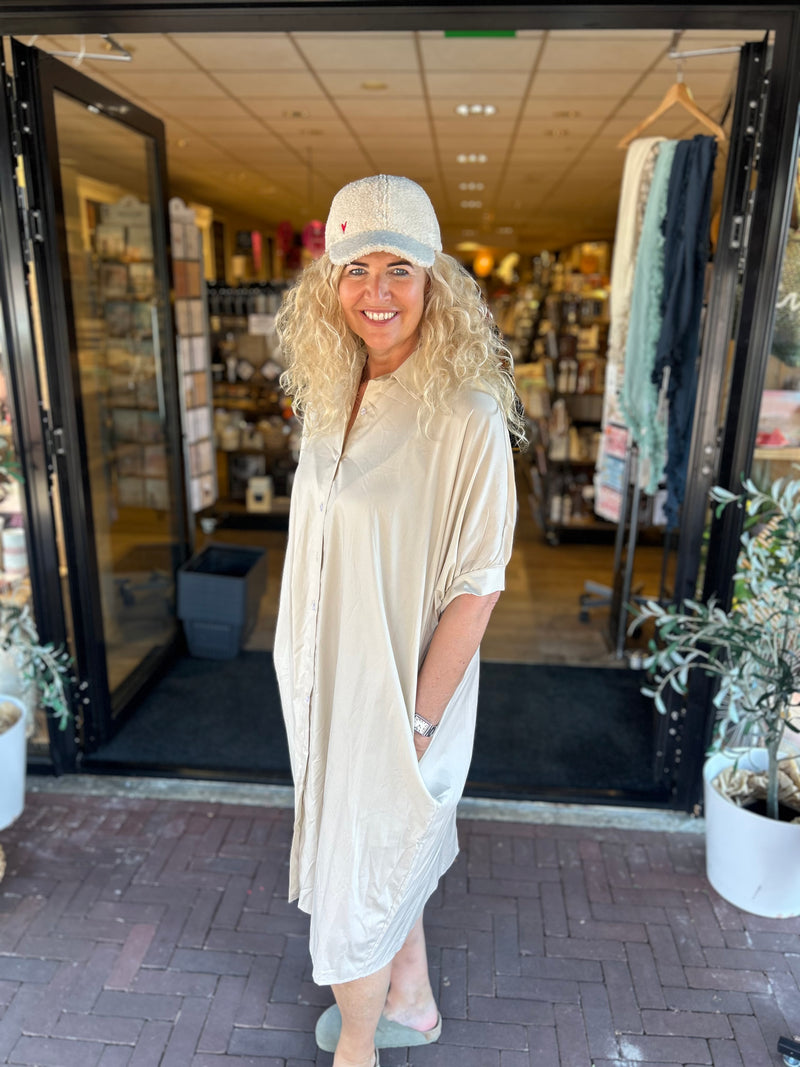 Blouse Jurk met zakken - Beige