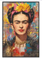 Schilderij PopArt Frida Kahlo - 70x105x5cm