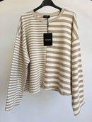 Longsleeve Julia - Gestreept - Beige/Offwhite