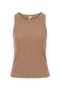Zusss Singlet Ronde Hals In Rib - Taupe