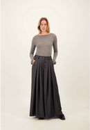 Zusss - Wijde Broek met Plooien - Iron Grey
