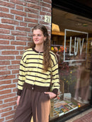 Gestreept Vestje Julia - Geel/Bruin