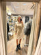 Doorknoop jurk met ceintuur - Zand - L/XL