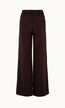 Zusss - Broek met stretch - Donker bruin / choco