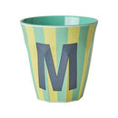 Rice by Rice - Alfabet bekers - Medium - Stripes boys