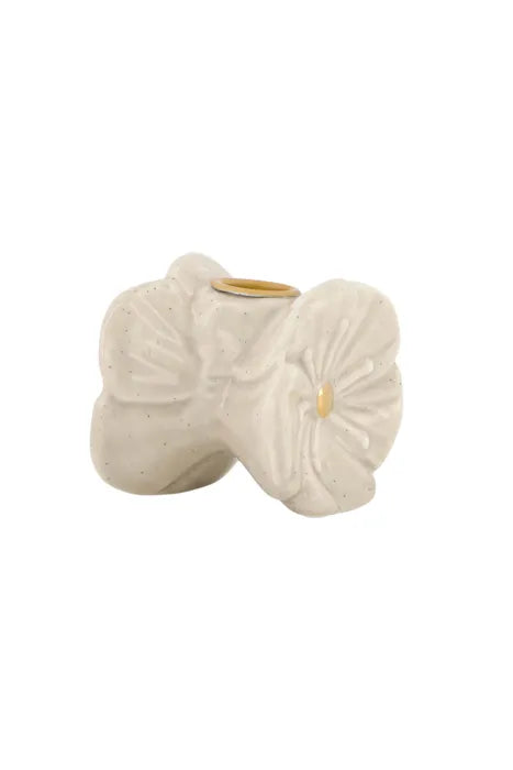 Zusss Keramieken Kandelaartje Bloem - Beige
