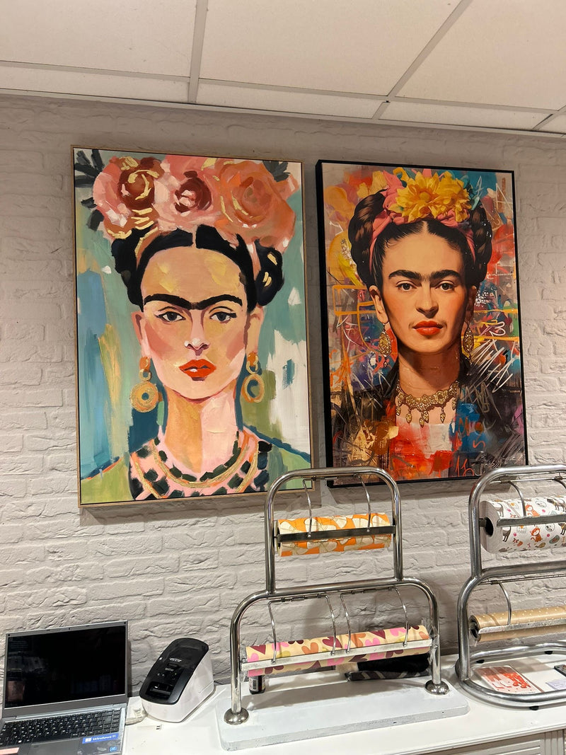 Schilderij PopArt Frida Kahlo - 70x105x5cm