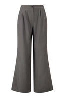 Zusss - Broek Met Plooien Middegrijs