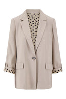 Zusss - Colbert Met Oprol Mouwen - Soft Sand