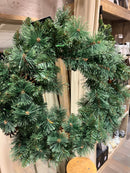 Krans - groen - kerst - met Led-verlichting