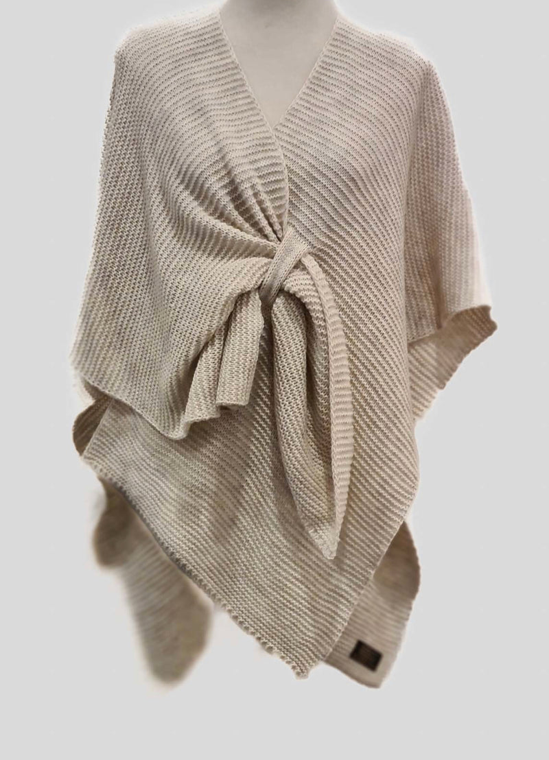 Prachtige Omslagdoek / Poncho / Vest - Beige / Zand