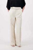 Zusss - Linnen Broek Met Tape Details - Soft Kit