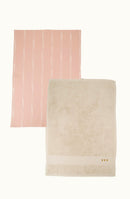 Zusss - Keukenset streep/hartjes Zand/Roze