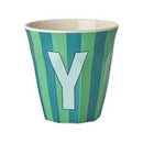 Rice by Rice - Alfabet bekers - Medium - Stripes boys