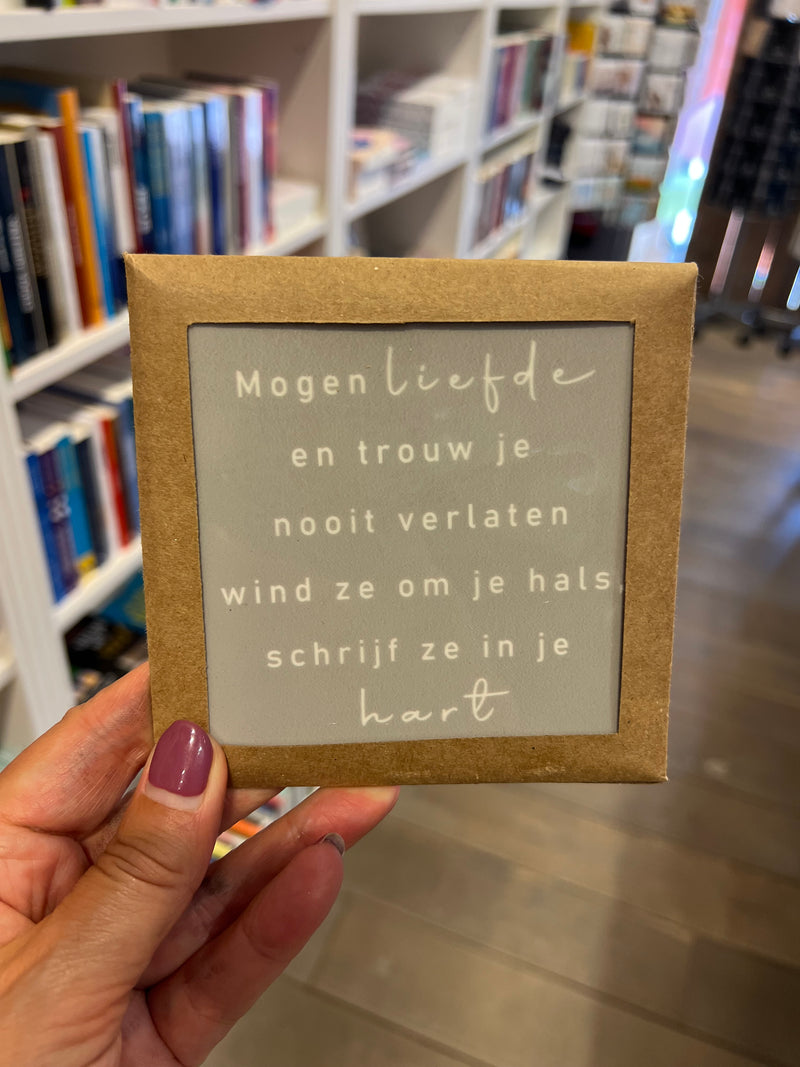 Tegeltje 10 x 10 cm - Mogen liefde en trouw