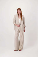 Zusss - Colbert Met Oprol Mouwen - Soft Sand