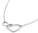 Ketting - Vervlochten Hartjes - Stainless Steel - Zilver