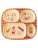 Rice - Kinderbord met 4 Compartimenten - Pink - Music band