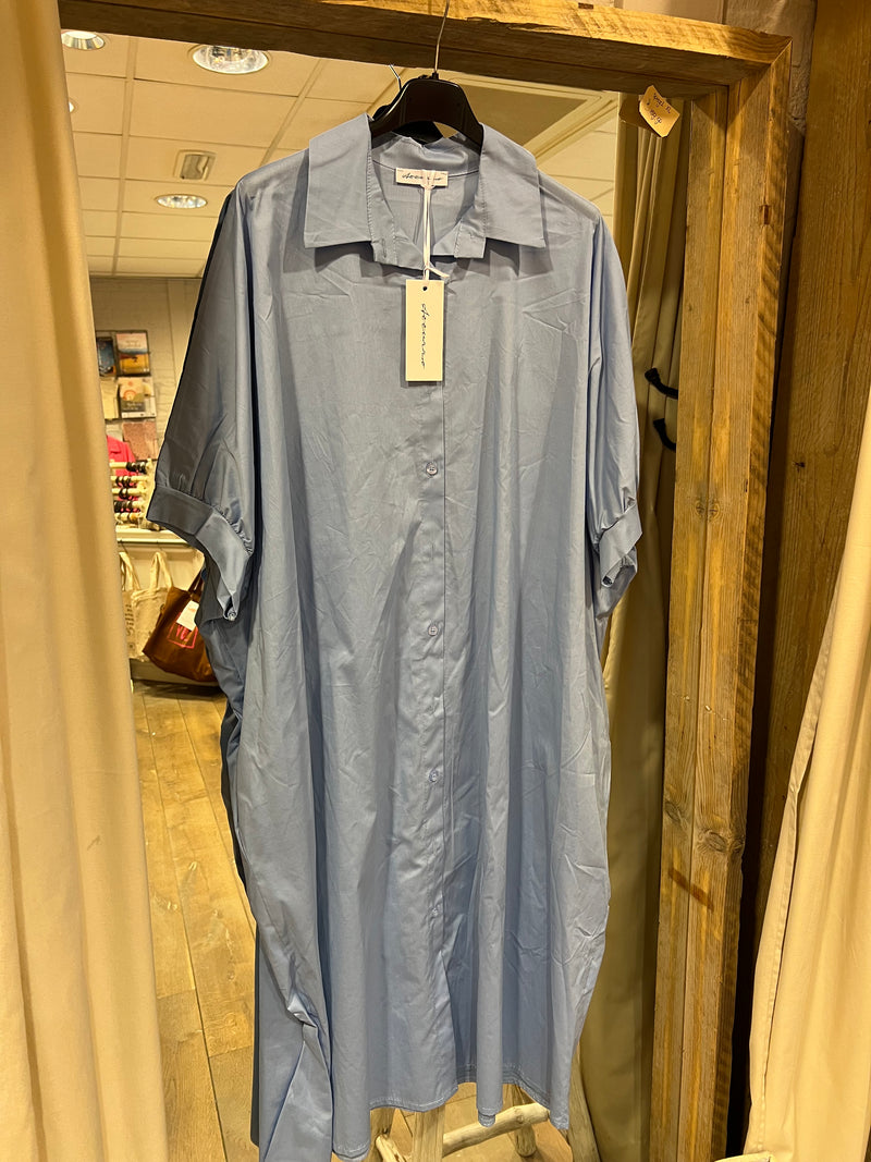 Blouse Jurk met zakken - Blauw