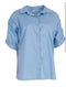 Blouse met korte mouw - Blauw