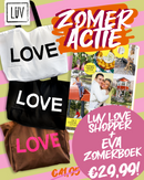 ZOMER-ACTIE - EVA Zomerboek + LUV LOVE STRANDTAS