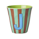 Rice by Rice - Alfabet bekers - Medium - Stripes boys