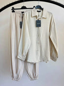 Co-ord Set - Broek & Blouse - Offwhite