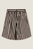 Zusss - Streep Short met Riem - Soft Kit / Zwart
