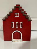 Keramieken gekleurde HUISJES - Curacao - Rood