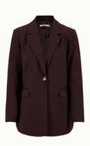 Zusss - Blazer met stretch - Donker bruin / choco