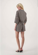 Zusss - Streep Short met Riem - Soft Kit / Zwart