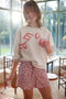 Zusss Sweater Met Print - Grijs Melange