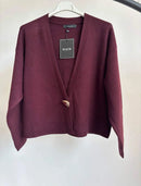Vestje Sofie met organische knoop - Burgundy
