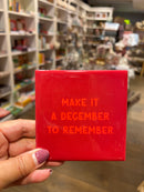 Tegeltje 10 x 10 cm - December to Remember