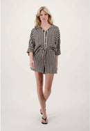 Zusss - Streep Short met Riem - Soft Kit / Zwart