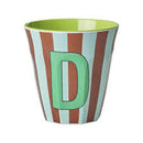 Rice by Rice - Alfabet bekers - Medium - Stripes boys